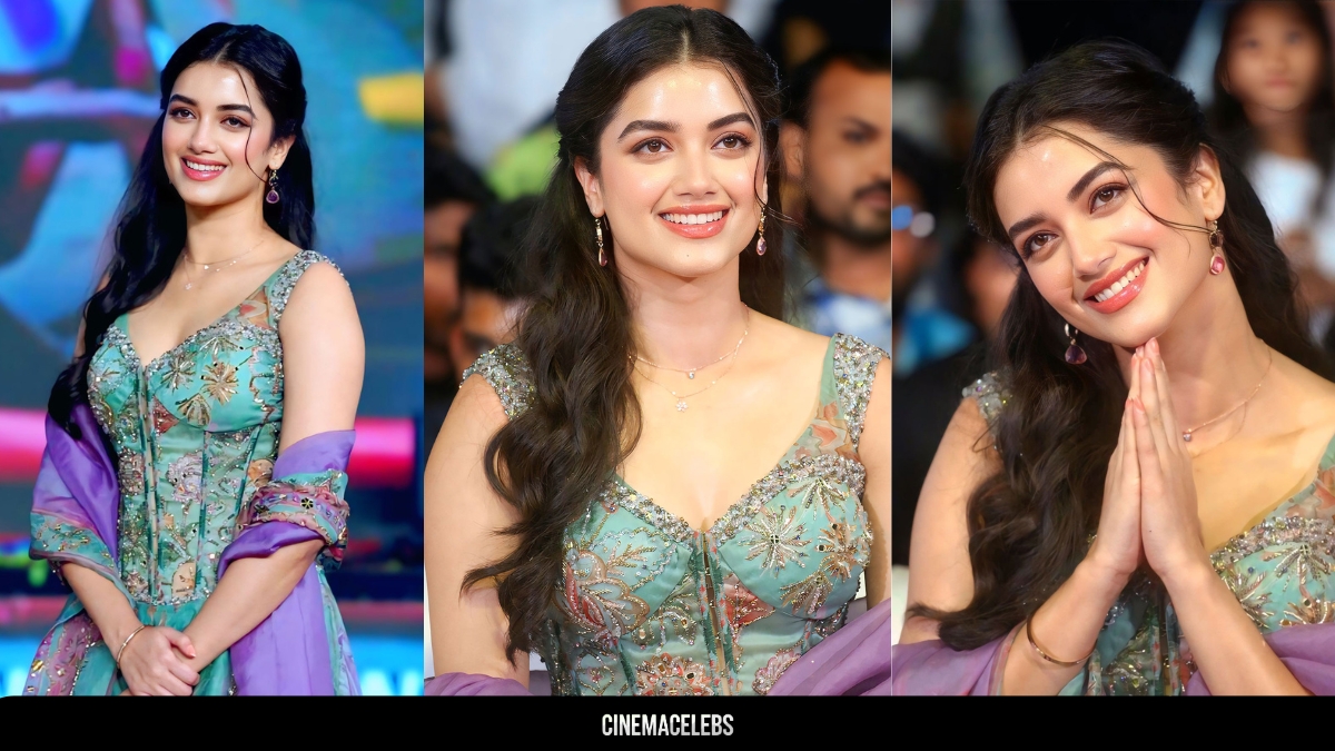 Bhagyashri Borse at Andhra King Taluka movie Launch